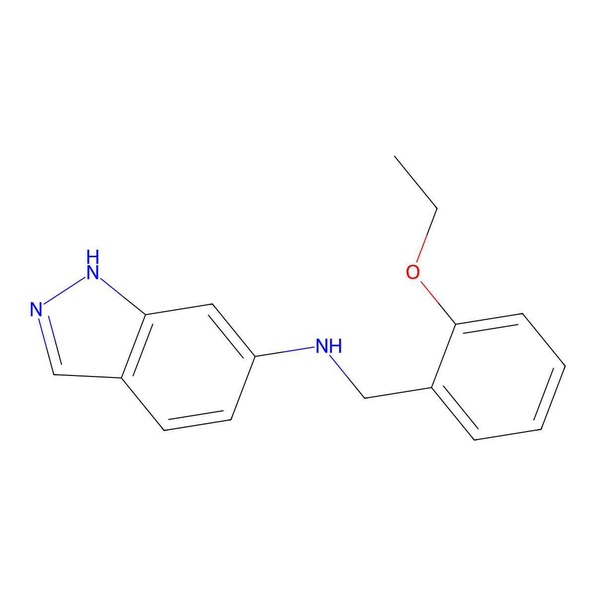 N-[(2-ethoxyphenyl)methyl]-2H-indazol-6-amine molecular structure, CAS 415969-99-2