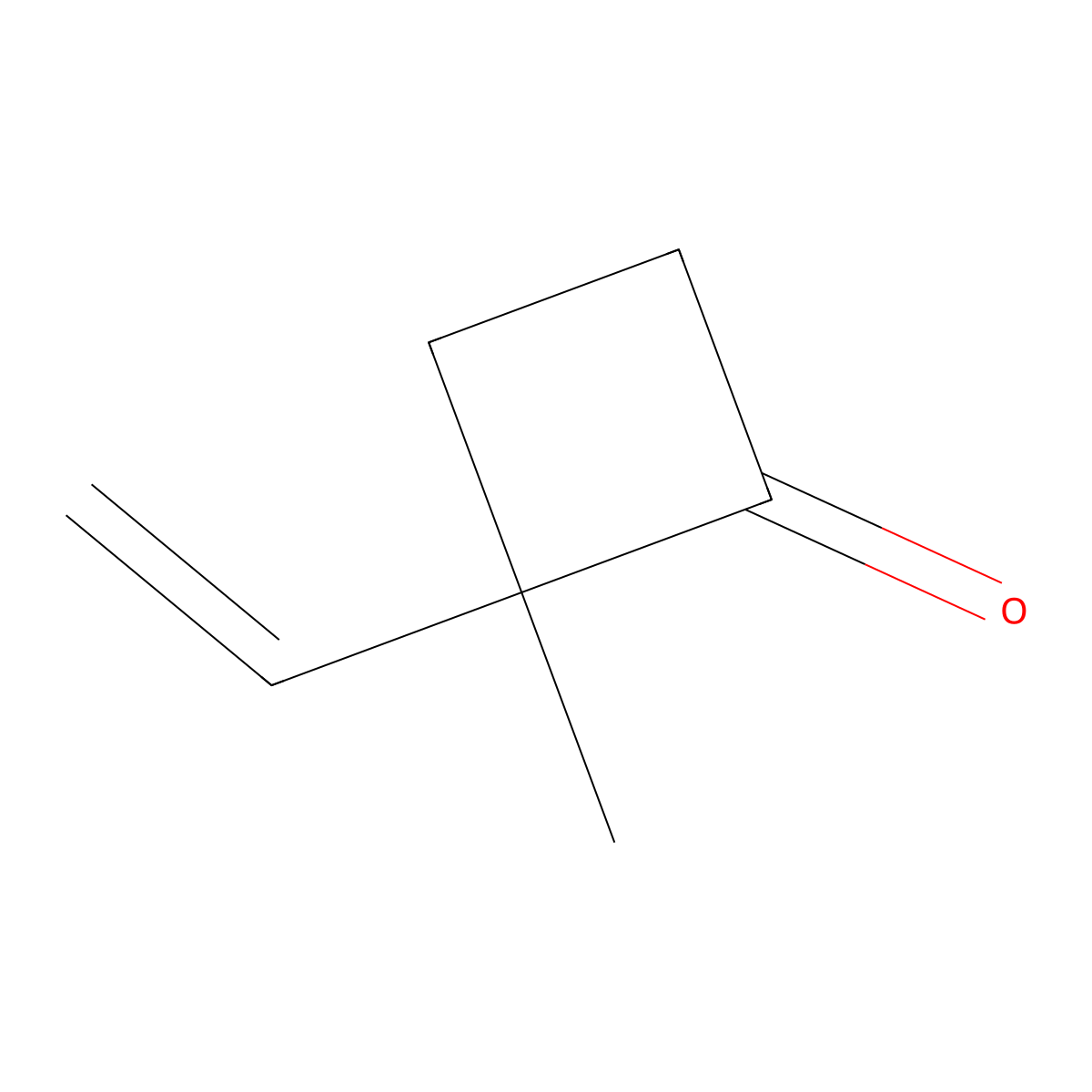 2-Methyl-2-vinylcyclobutanone molecular structure, CAS 41597-02-8