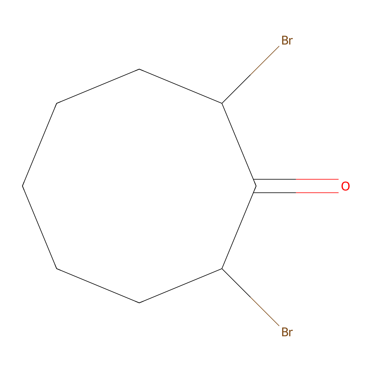 2,8-Dibromocyclooctan-1-one molecular structure, CAS 41597-11-9