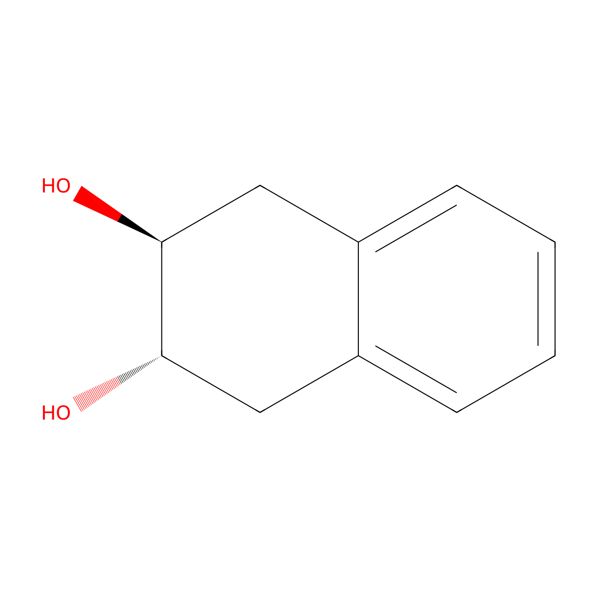 1,2,3,4-Tetrahydro-2,3-naphthalenediol, (2R,3R)-rel- molecular structure, CAS 41597-55-1