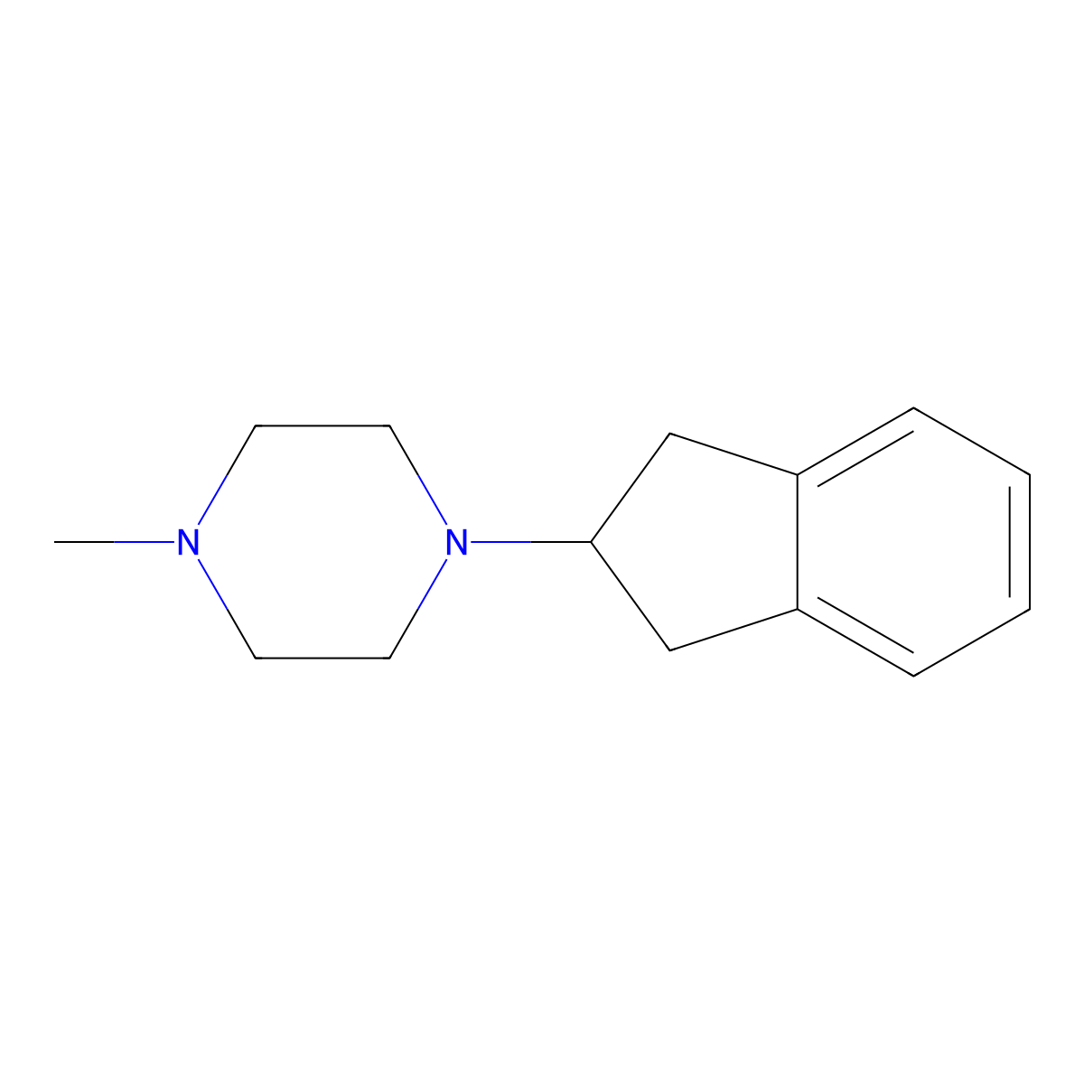 1-(2,3-dihydro-1H-inden-2-yl)-4-methylpiperazine molecular structure, CAS 415970-62-6