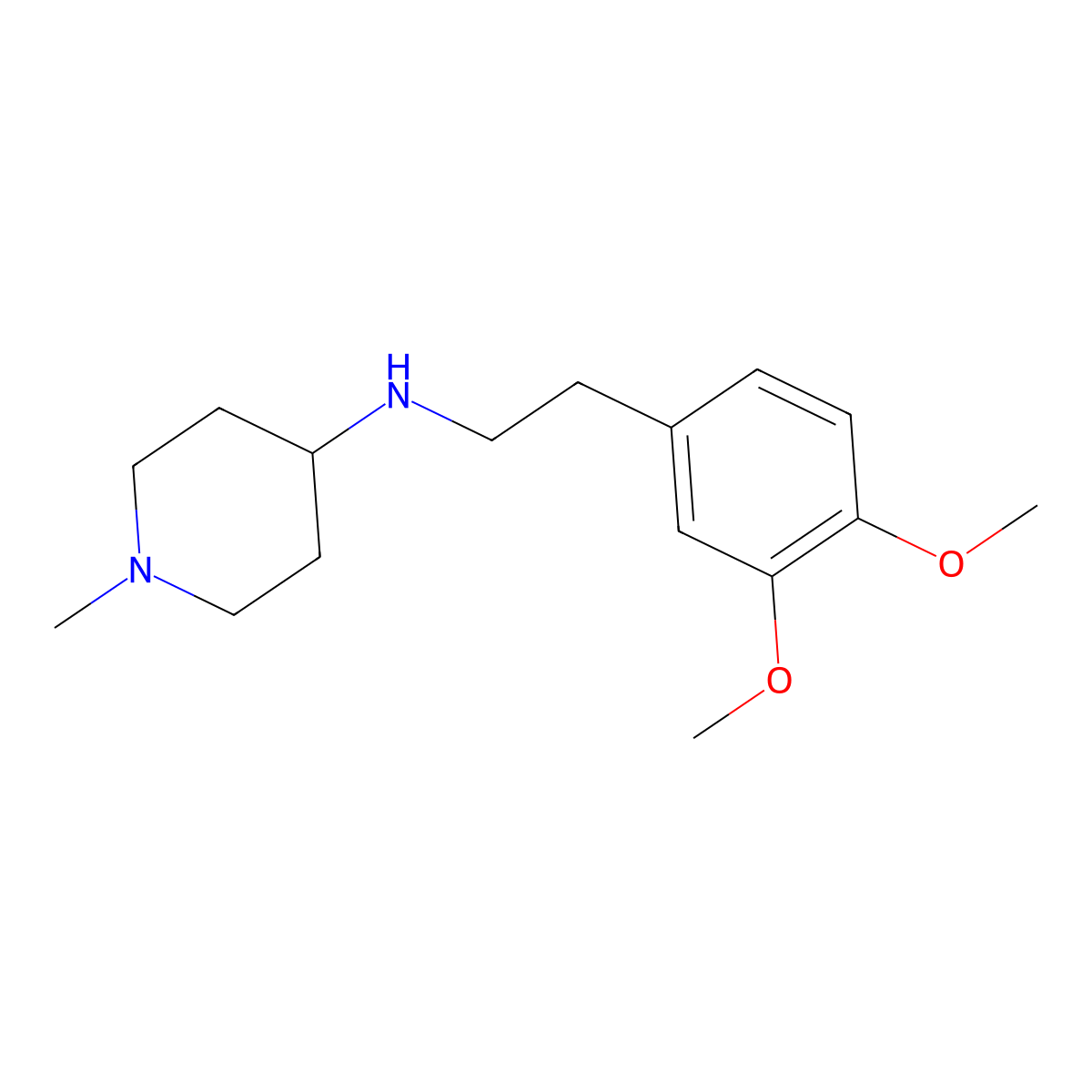 [2-(3,4-Dimethoxy-phenyl)-ethyl]-(1-methyl-piperidin-4-yl)-amine molecular structure, CAS 415971-00-5