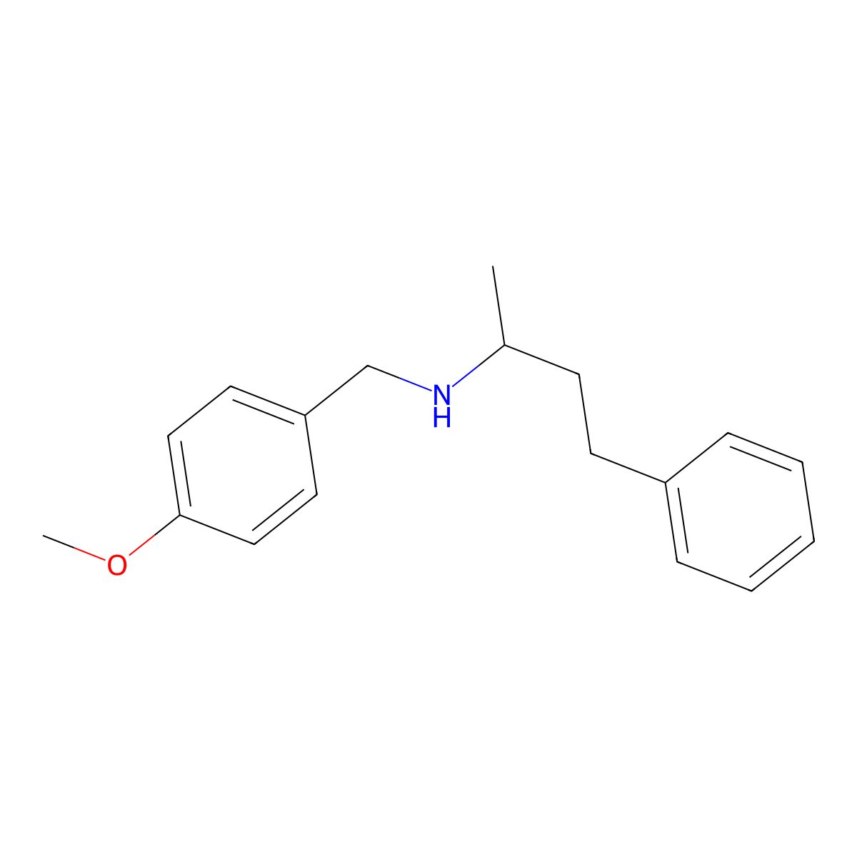 N-[(4-methoxyphenyl)methyl]-4-phenylbutan-2-amine molecular structure, CAS 415971-53-8