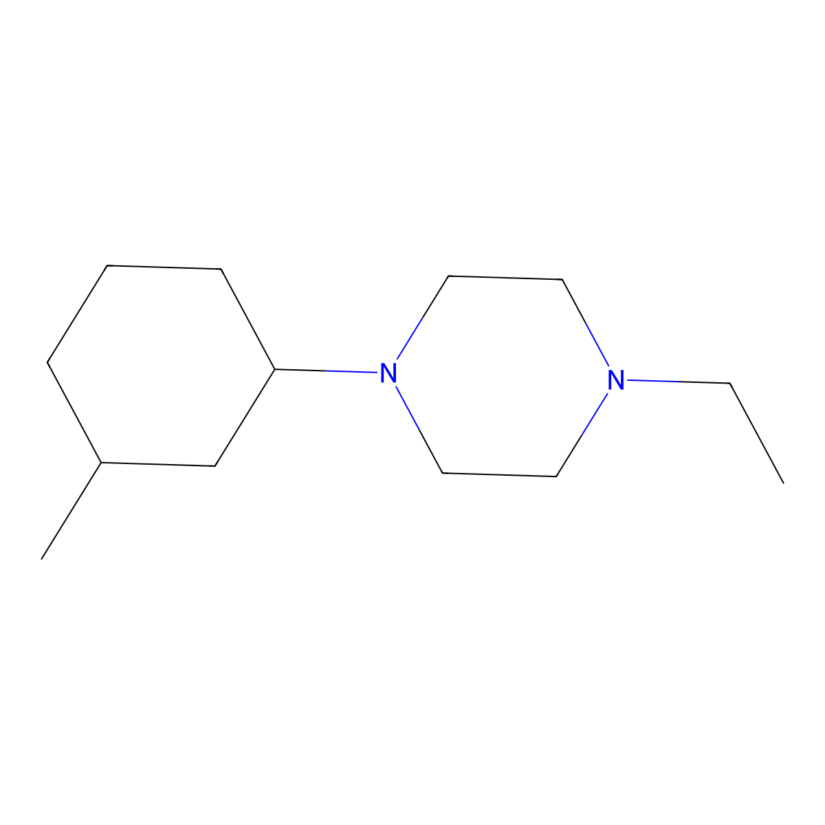 Piperazine, 1-ethyl-4-(3-methylcyclohexyl)-(9CI) molecular structure, CAS 415972-43-9