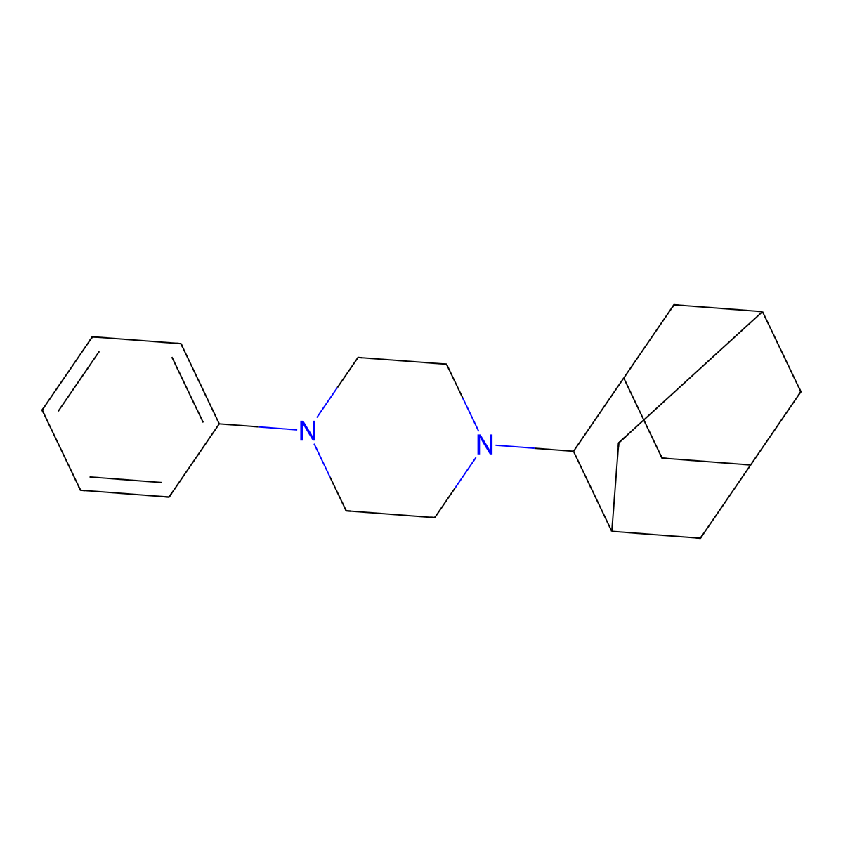 1-(2-Adamantyl)-4-phenylpiperazine molecular structure, CAS 415972-60-0