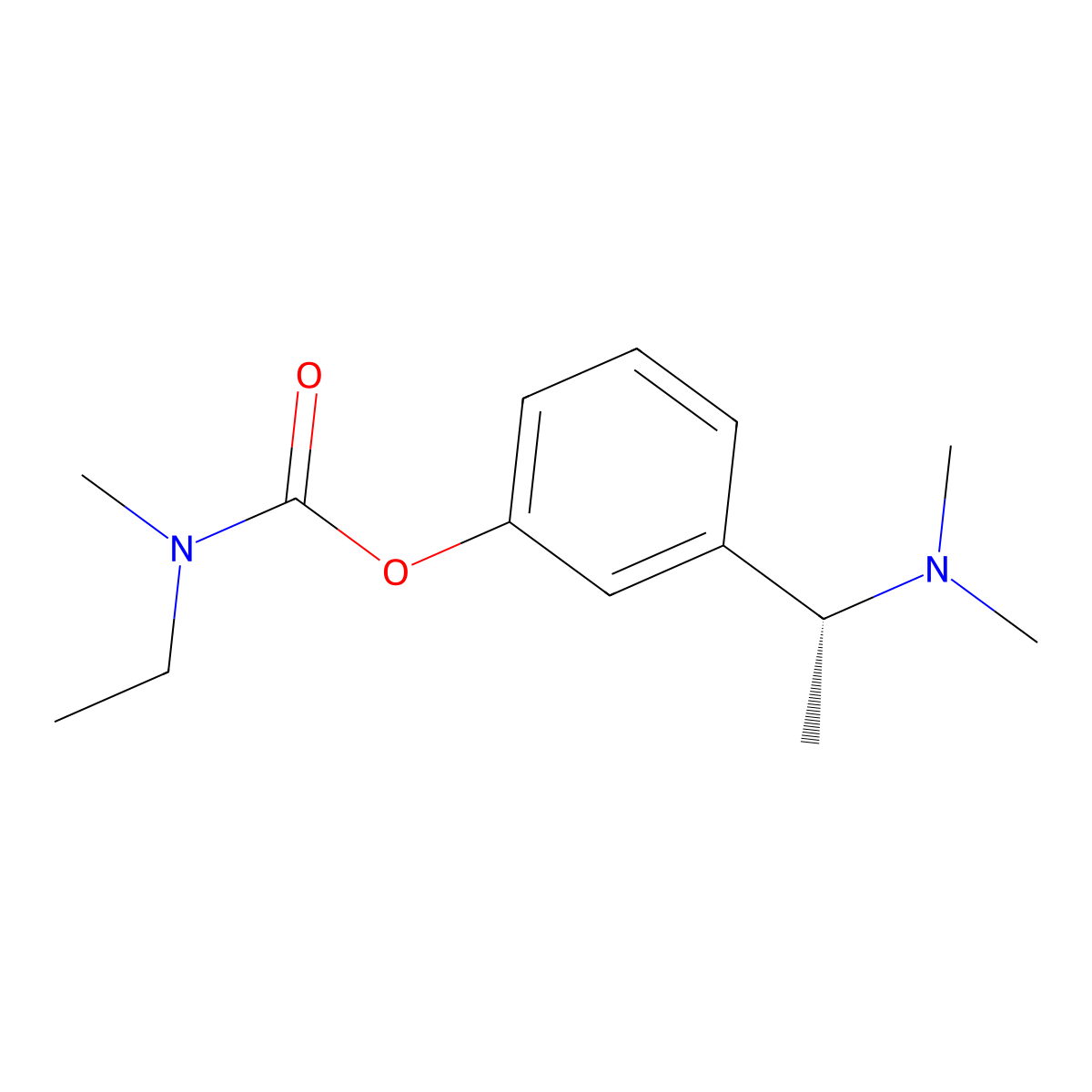 Rivastigmine, (R)- molecular structure, CAS 415973-05-6