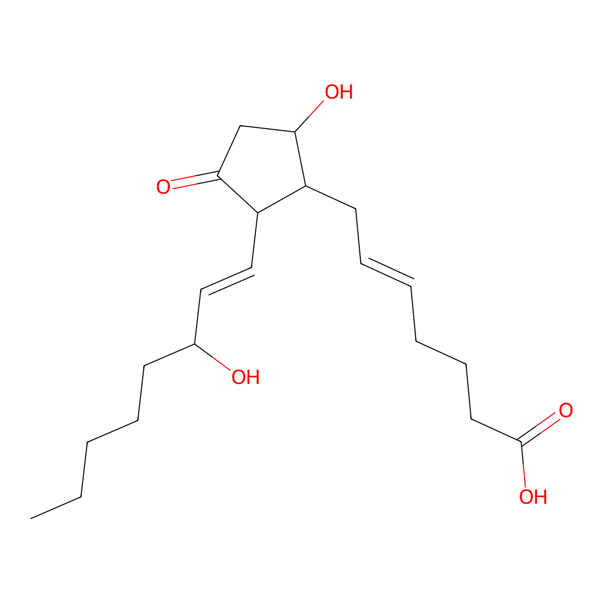 Prostaglandin D2 molecular structure, CAS 41598-07-6