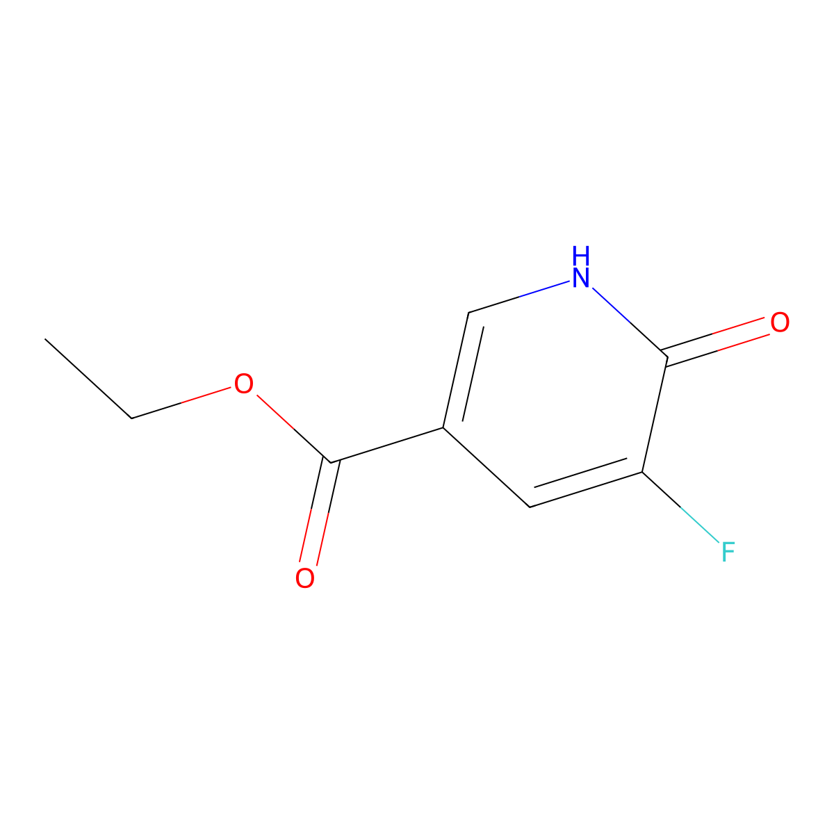 Ethyl 5-fluoro-6-hydroxynicotinate molecular structure, CAS 41598-83-8