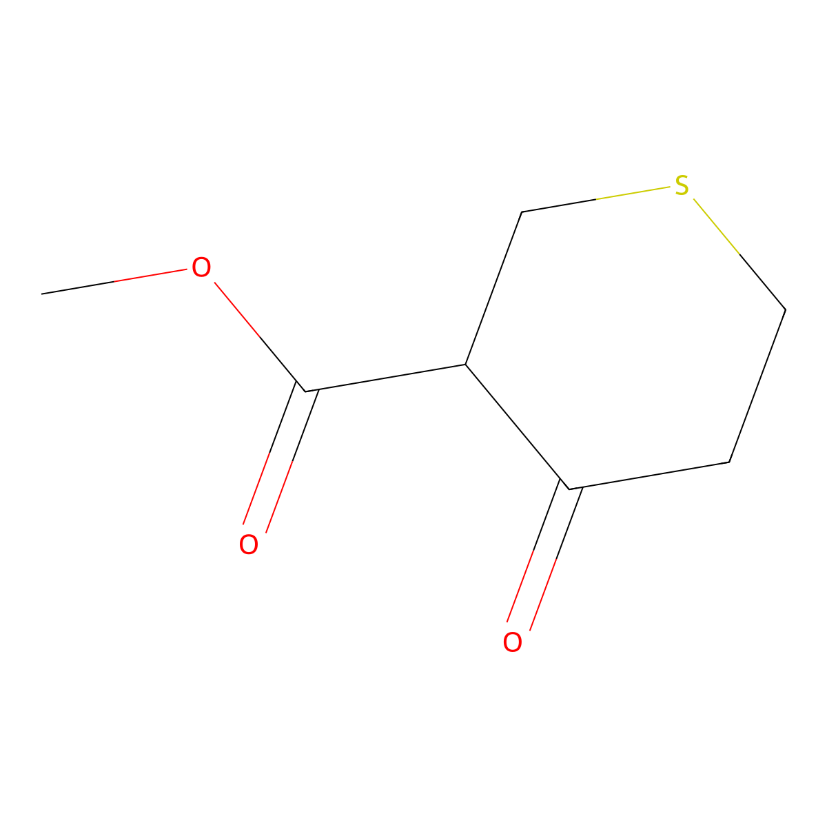 Methyl 4-oxothiane-3-carboxylate molecular structure, CAS 4160-61-6