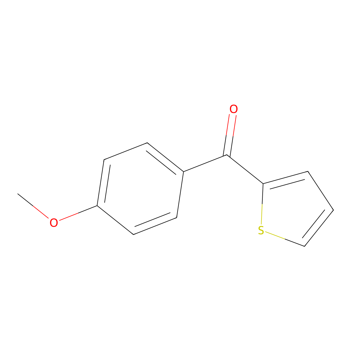 (4-Methoxyphenyl)-2-thienylmethanone molecular structure, CAS 4160-63-8