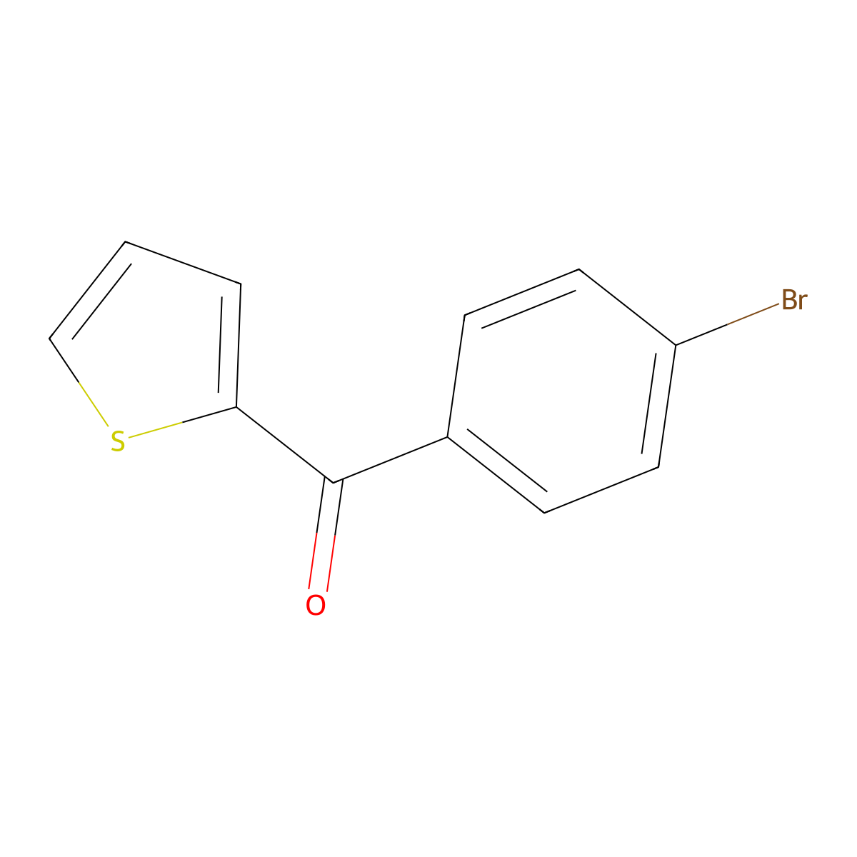 (4-Bromophenyl)(thiophen-2-yl)methanone molecular structure, CAS 4160-65-0