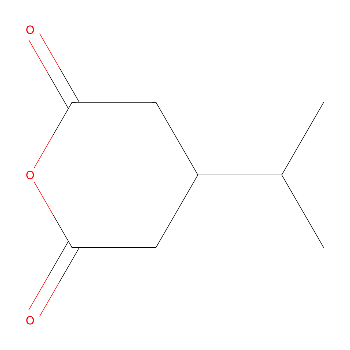 4-(Propan-2-yl)oxane-2,6-dione molecular structure, CAS 4160-81-0