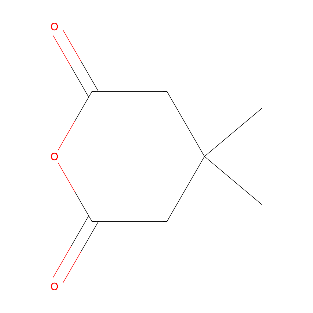 3,3-Dimethylglutaric anhydride molecular structure, CAS 4160-82-1