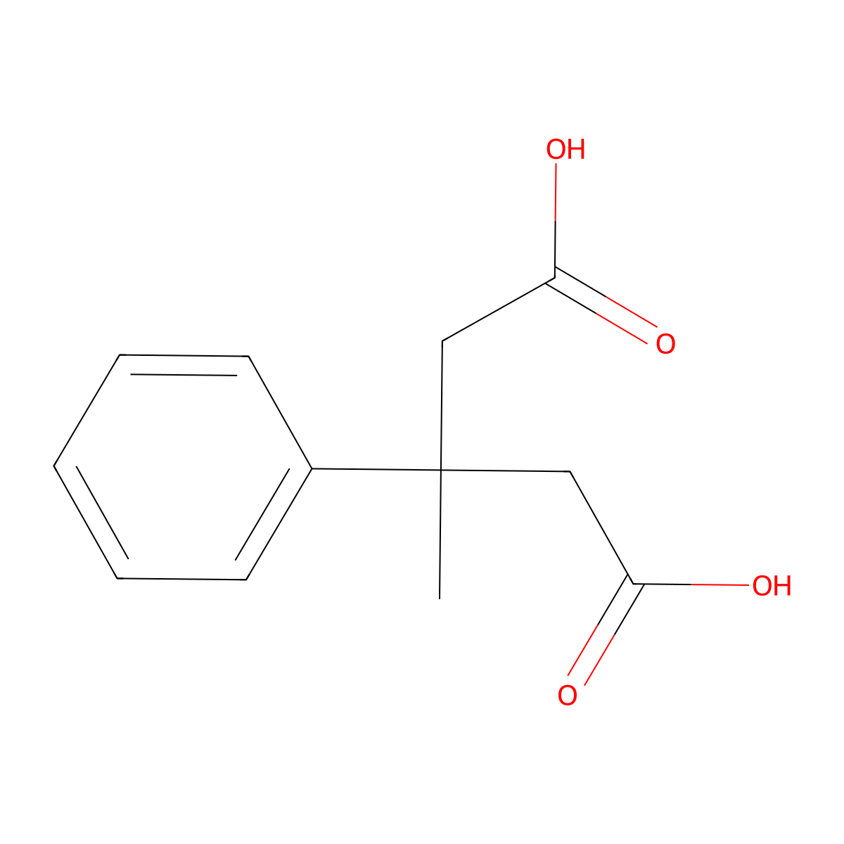 3-Methyl-3-phenylglutaric acid molecular structure, CAS 4160-92-3