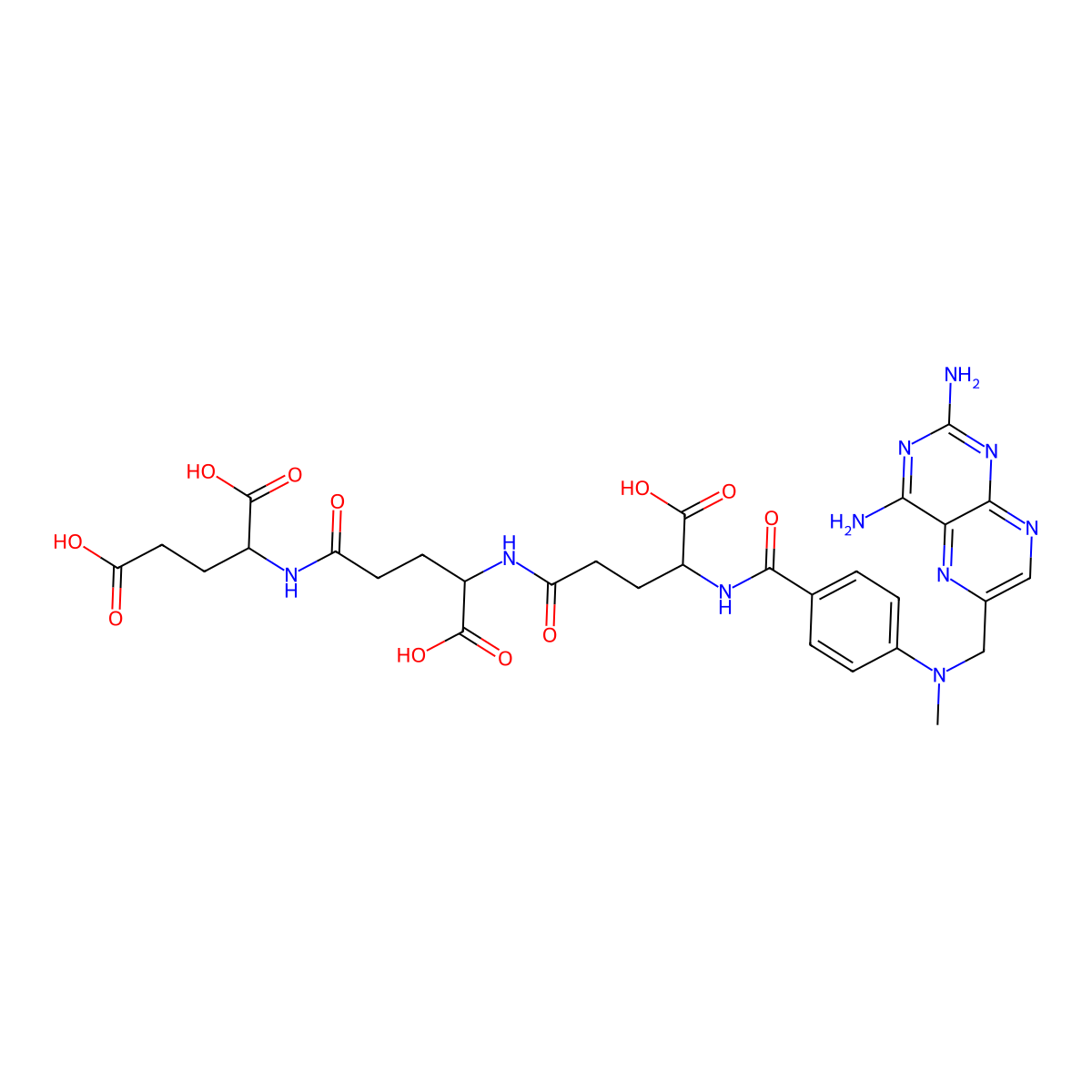 Methotrexate triglutamate molecular structure, CAS 41600-14-0