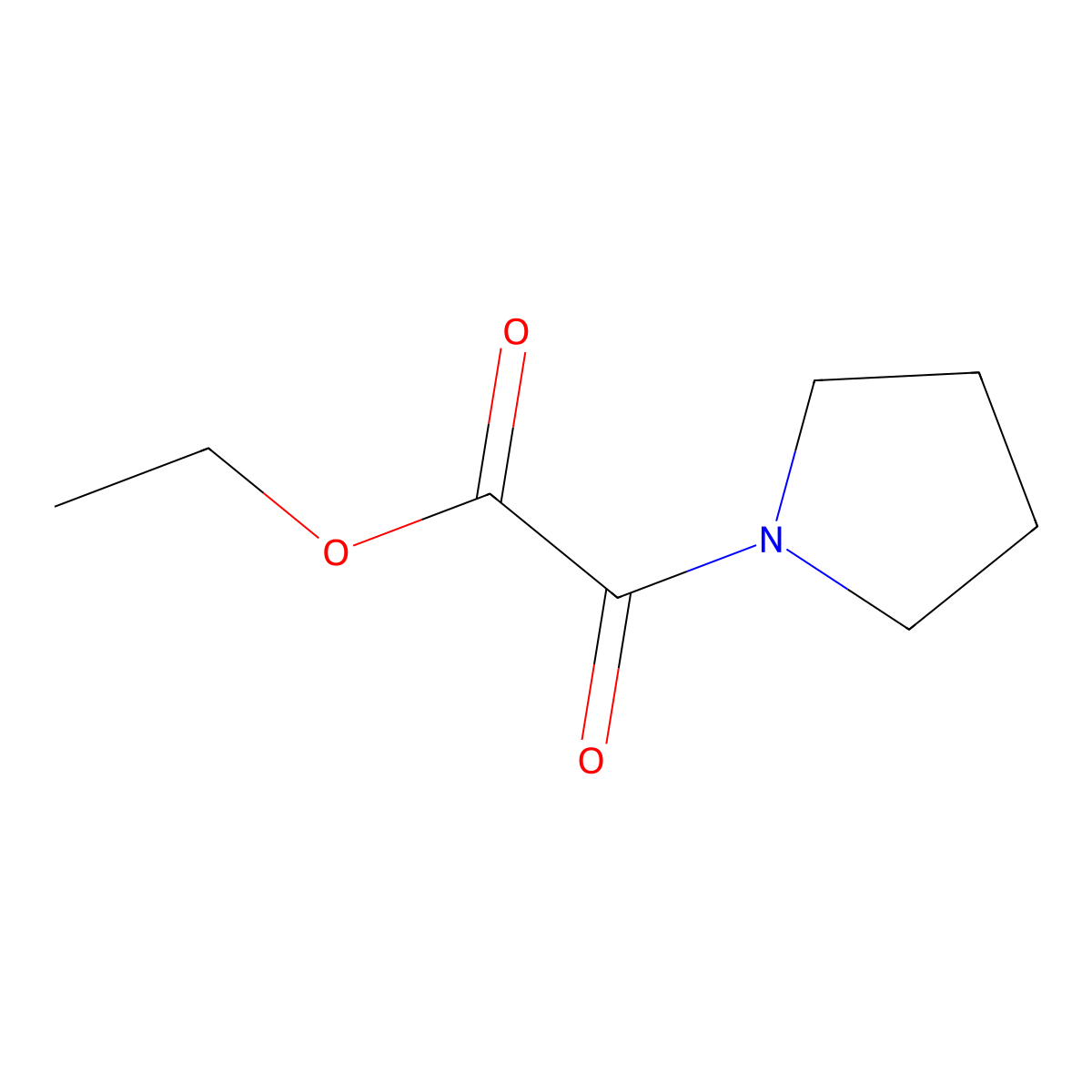 Ethyl oxo(pyrrolidin-1-yl)acetate molecular structure, CAS 41600-22-0