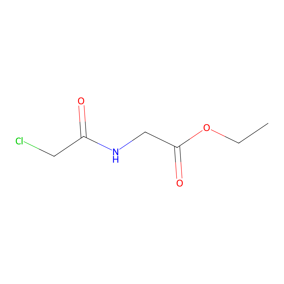 Ethyl 2-(2-chloroacetamido)acetate molecular structure, CAS 41602-50-0