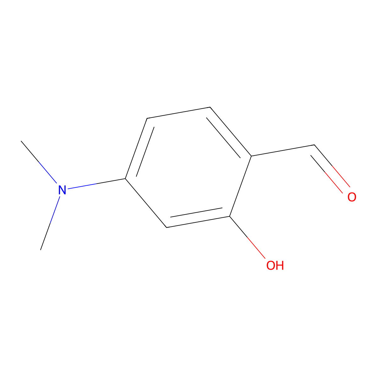 4-(Dimethylamino)-2-hydroxybenzaldehyde molecular structure, CAS 41602-56-6