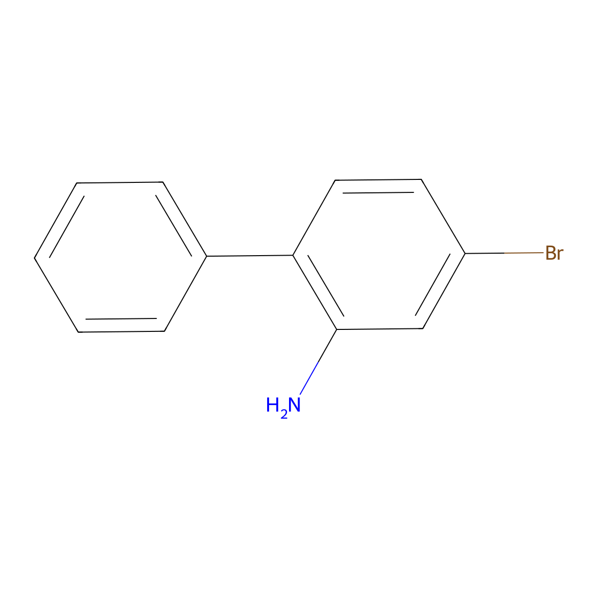 4-Bromo-[1,1'-biphenyl]-2-amine molecular structure, CAS 41604-22-2