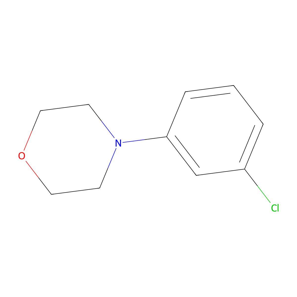 4-(3-Chlorophenyl)morpholine molecular structure, CAS 41605-90-7