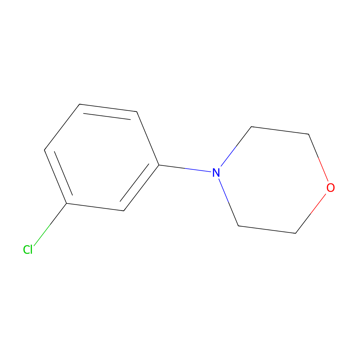 4-(3-Chlorophenyl)morpholine molecular structure, CAS 41605-90-7