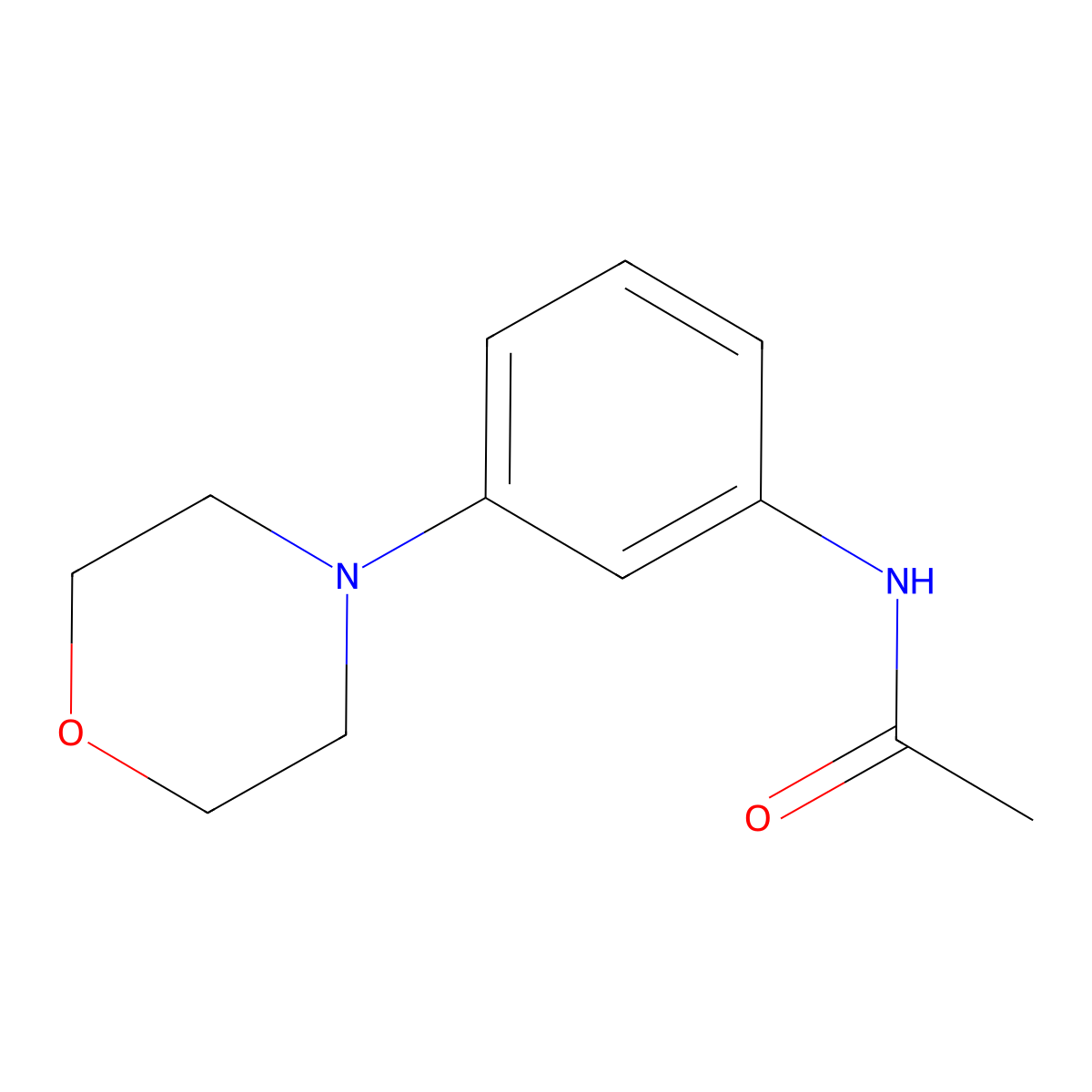 N-[3-(morpholin-4-yl)phenyl]acetamide molecular structure, CAS 41605-91-8