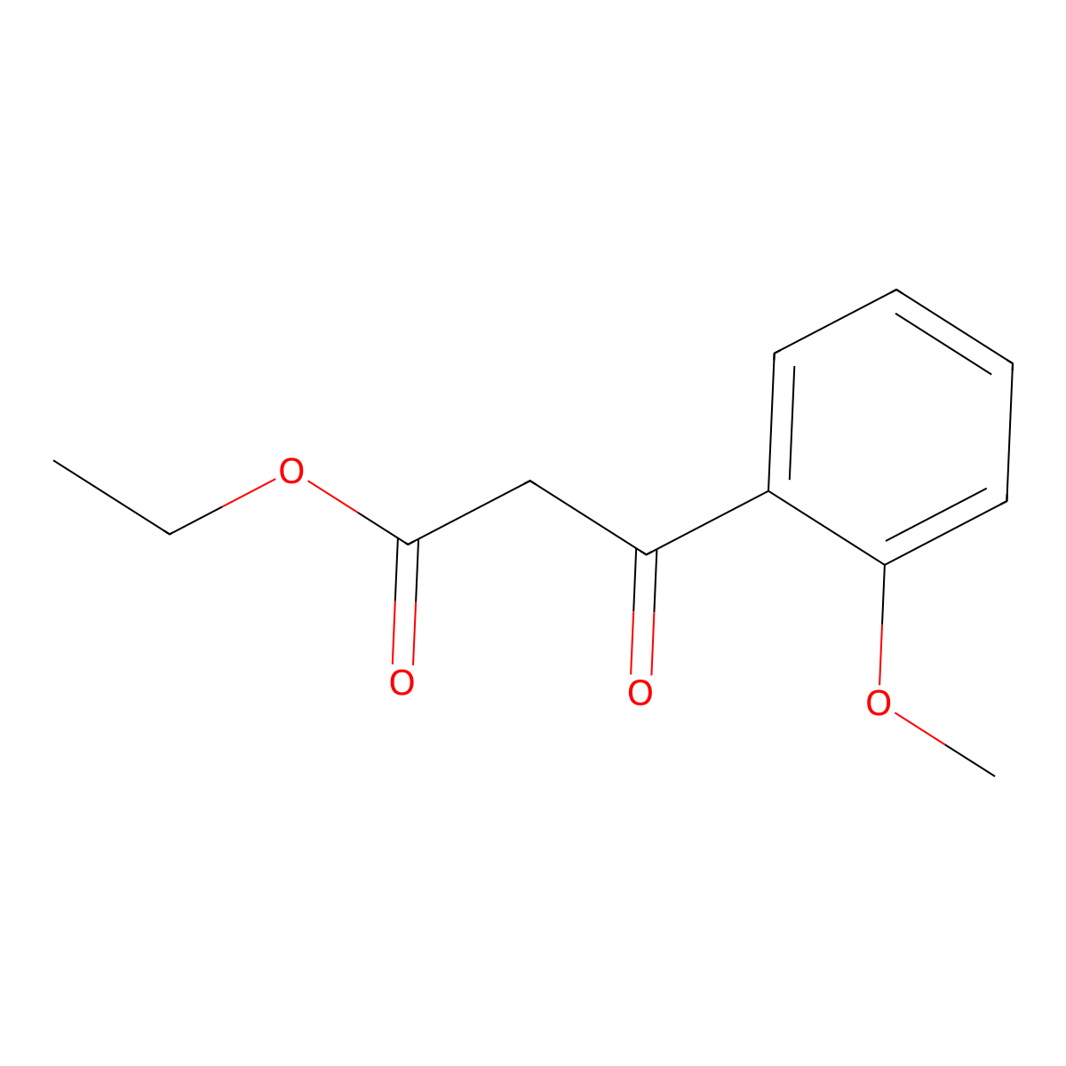 Ethyl (2-methoxybenzoyl)acetate molecular structure, CAS 41607-95-8
