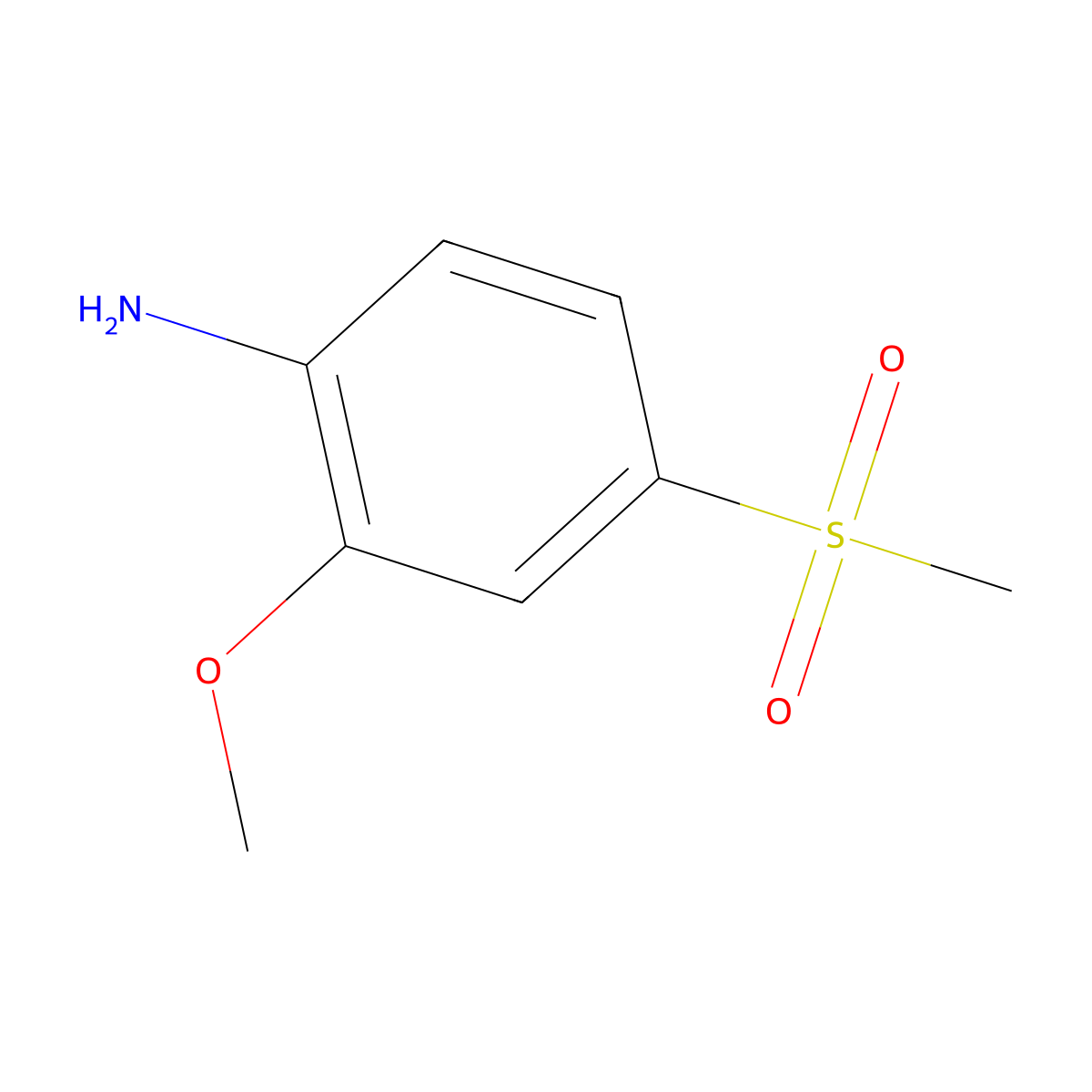 4-Methanesulfonyl-2-methoxyaniline molecular structure, CAS 41608-73-5