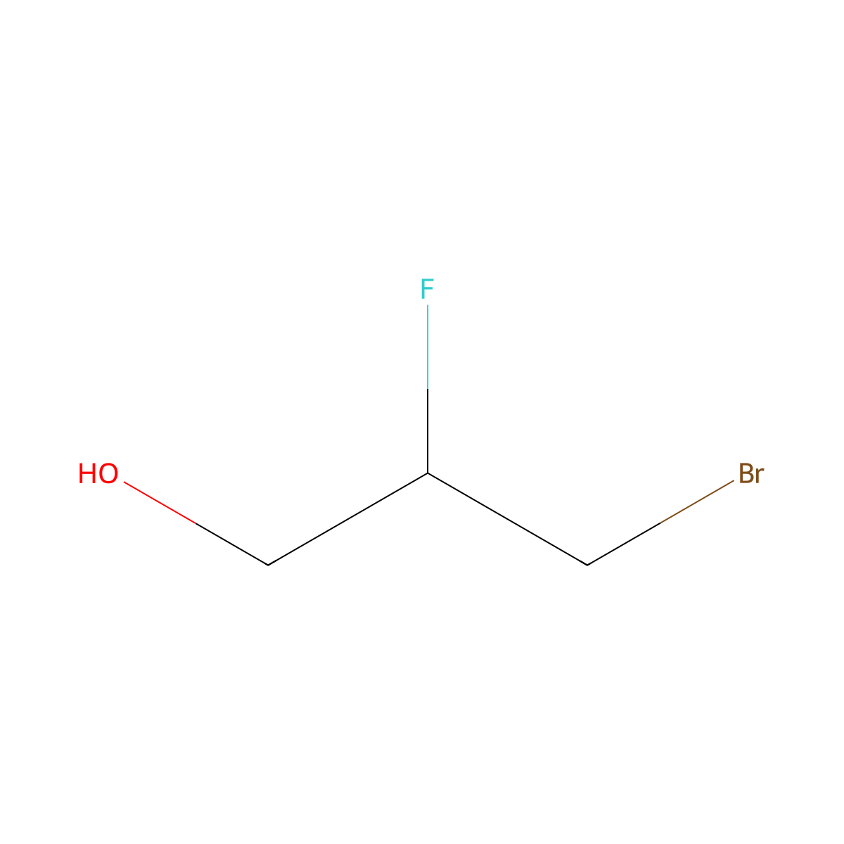3-Bromo-2-fluoropropan-1-ol molecular structure, CAS 4161-56-2