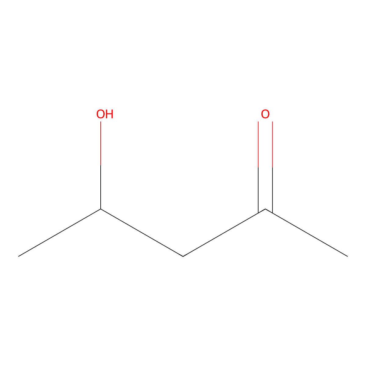 4-Hydroxypentan-2-one molecular structure, CAS 4161-60-8
