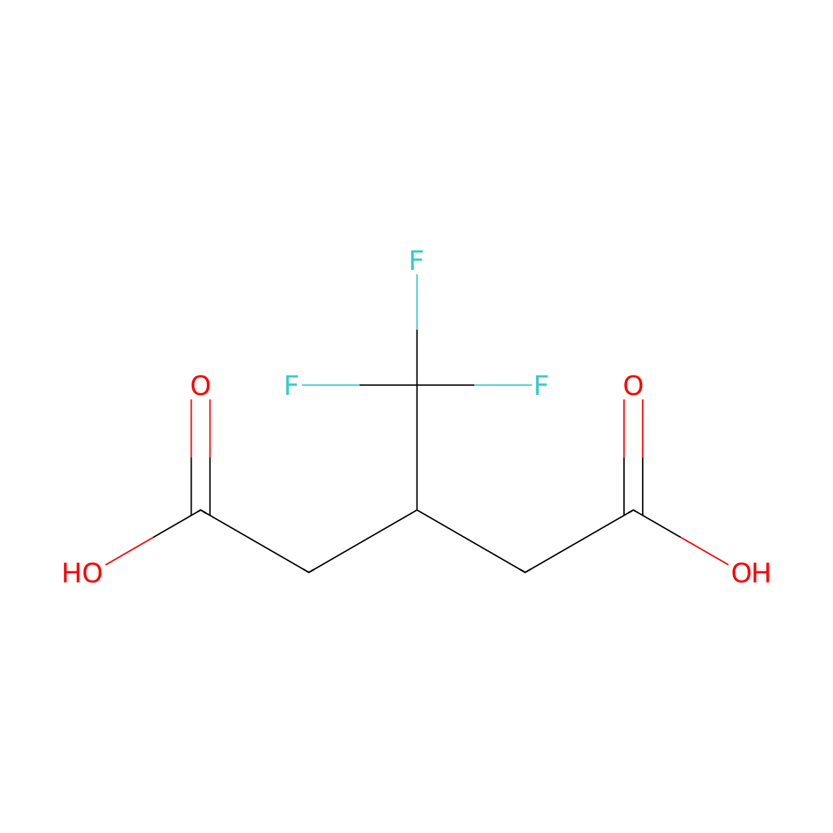 3-(trifluoromethyl)pentanedioic Acid molecular structure, CAS 4162-55-4