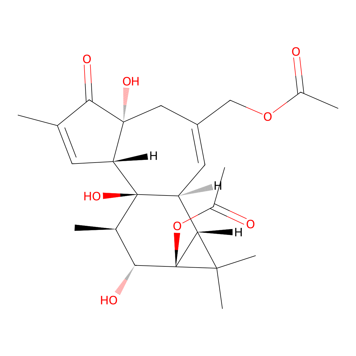 Phorbol 13,20-diacetate molecular structure, CAS 41621-85-6