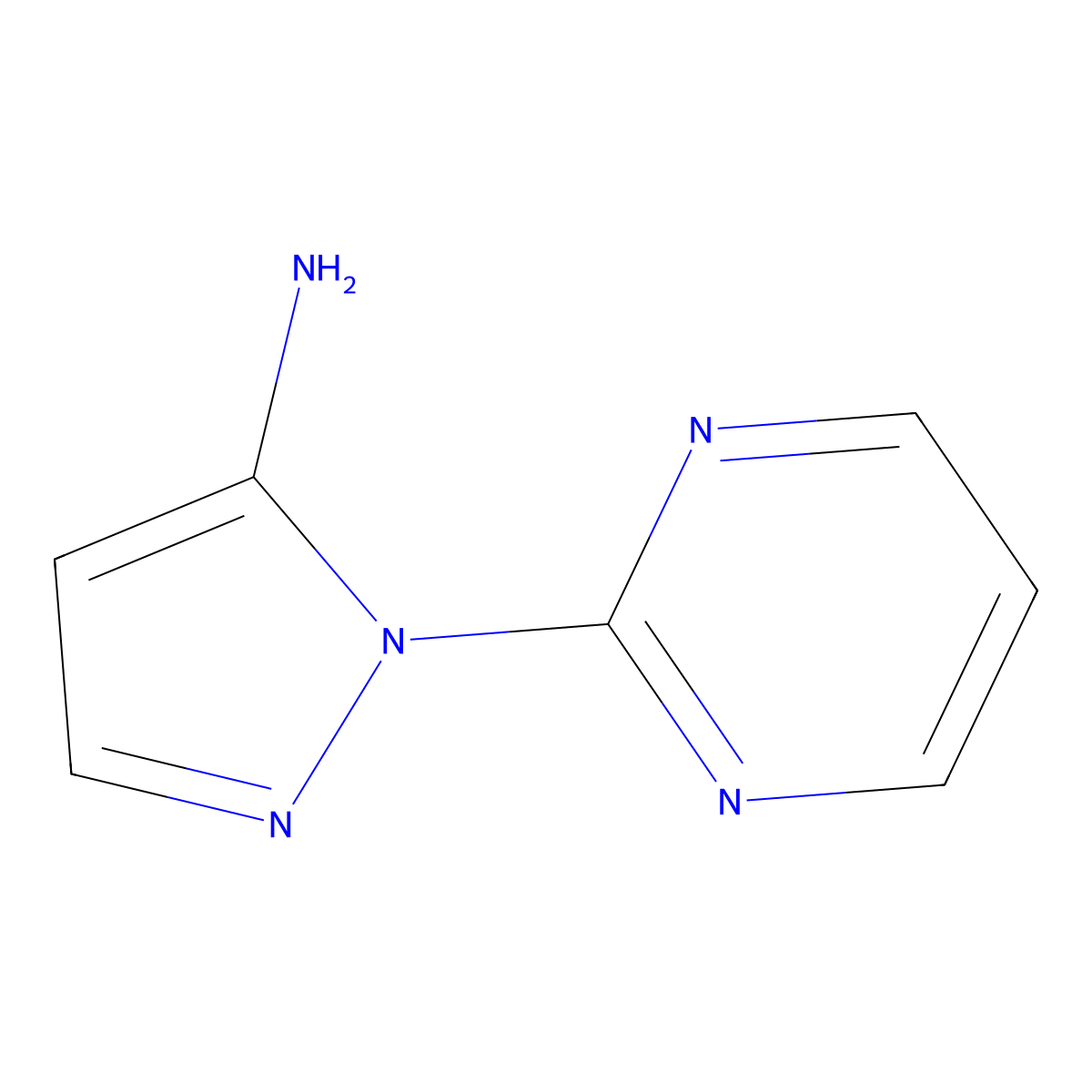 1-(pyrimidin-2-yl)-1H-pyrazol-5-amine molecular structure, CAS 41625-44-9