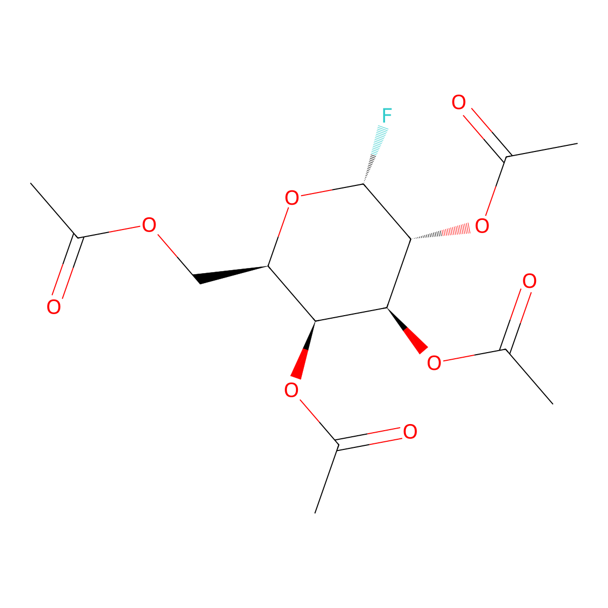 2,3,4,6-tetra-o-Acetyl-alpha-D-galactopyranosyl fluoride molecular structure, CAS 4163-44-4