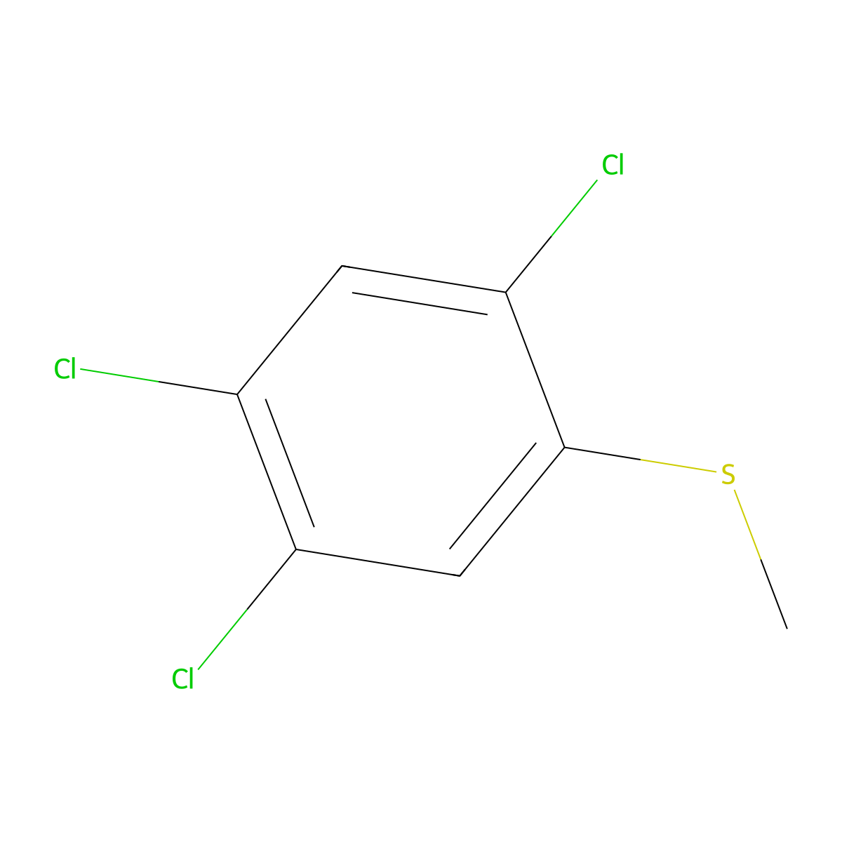 1,2,4-Trichloro-5-(methylthio)benzene molecular structure, CAS 4163-78-4