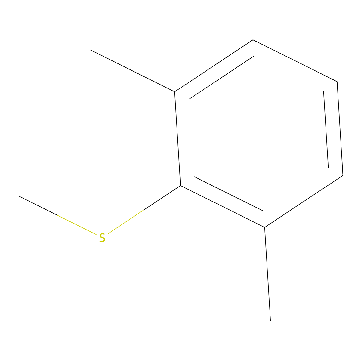 2,6-Dimethylthioanisole molecular structure, CAS 4163-79-5
