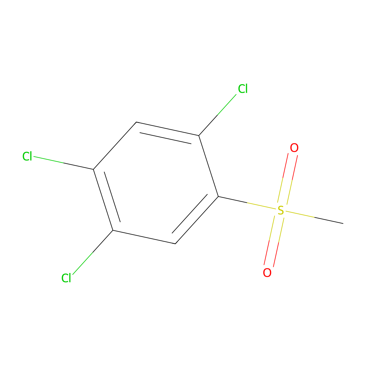 Methyl 2,4,5-trichlorophenyl sulfone molecular structure, CAS 4163-80-8