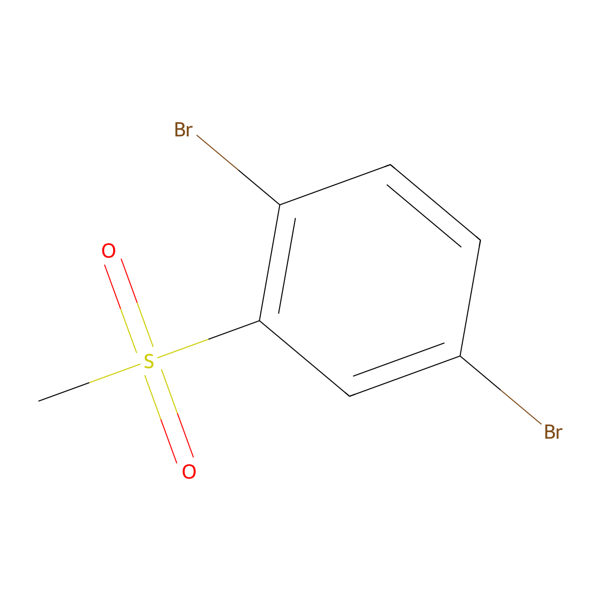 1,4-Dibromo-2-(methylsulfonyl)benzene molecular structure, CAS 4163-84-2