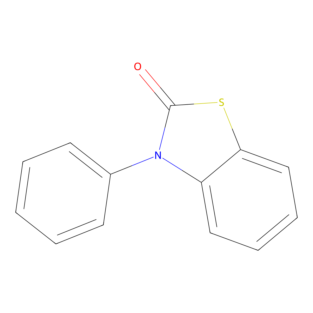 3-Phenyl-1,3-benzothiazol-2(3H)-one molecular structure, CAS 41631-62-3