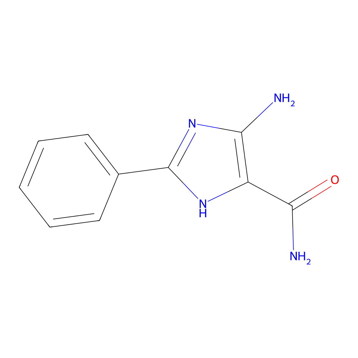 2-Phenyl-4-amino-5-imidazolecarboxamide molecular structure, CAS 41631-74-7