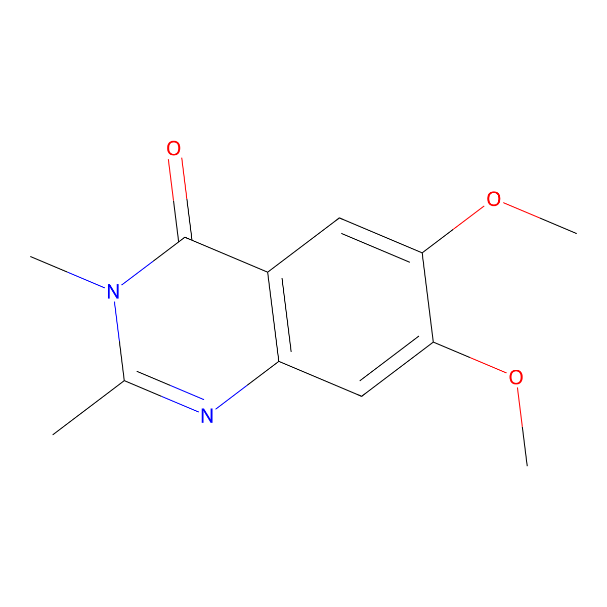 6,7-Dimethoxy-2,3-dimethylquinazolin-4(3H)-one molecular structure, CAS 41632-01-3