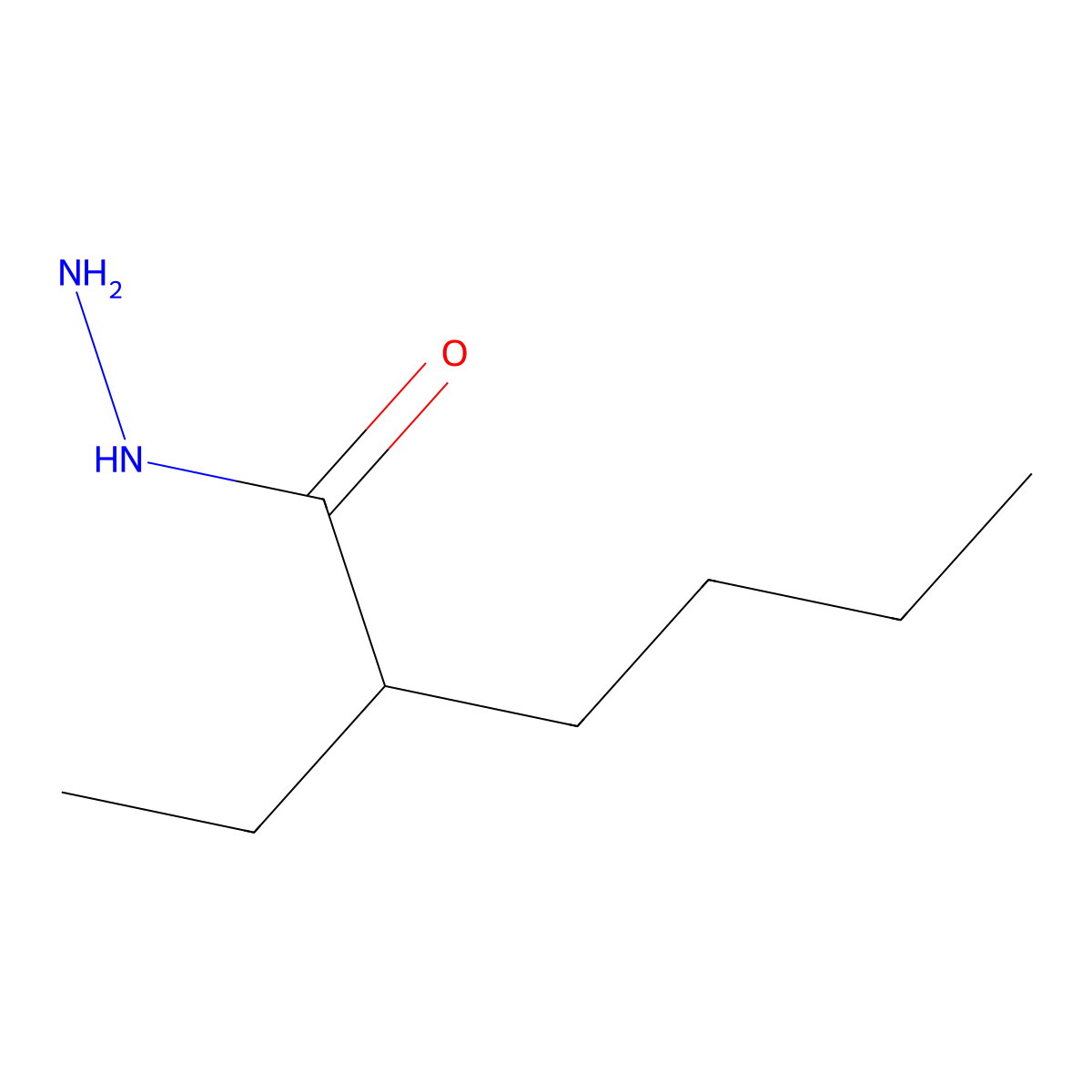 2-Ethylhexanohydrazide molecular structure, CAS 41632-11-5