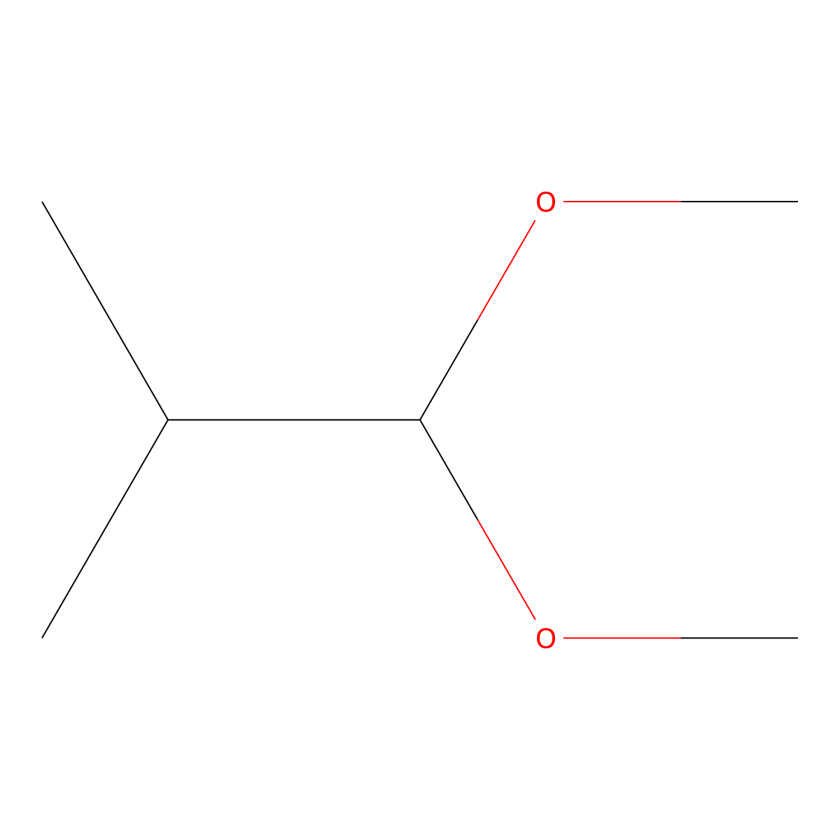 1,1-Dimethoxy-2-methylpropane molecular structure, CAS 41632-89-7