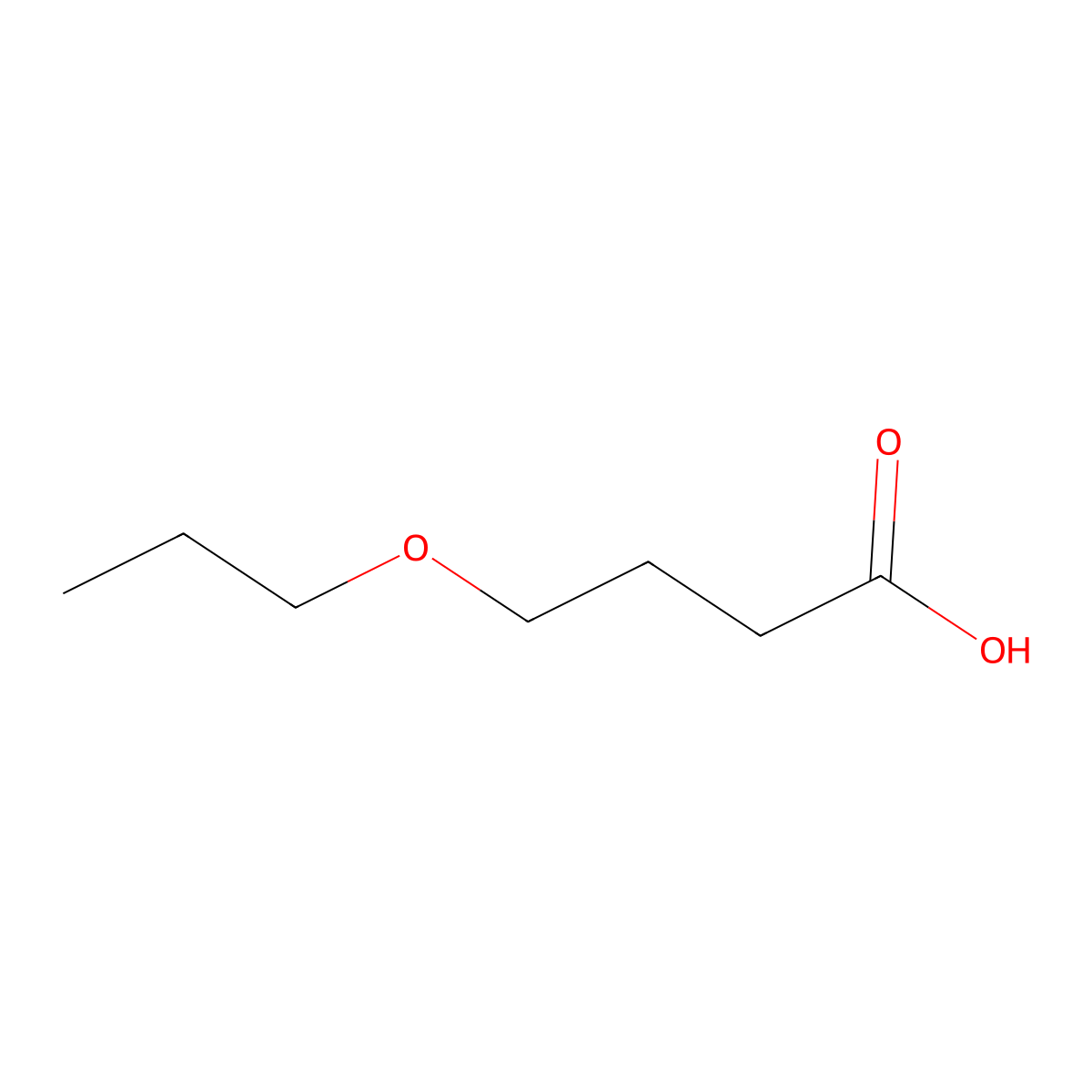4-Propoxybutanoic acid molecular structure, CAS 41639-57-0