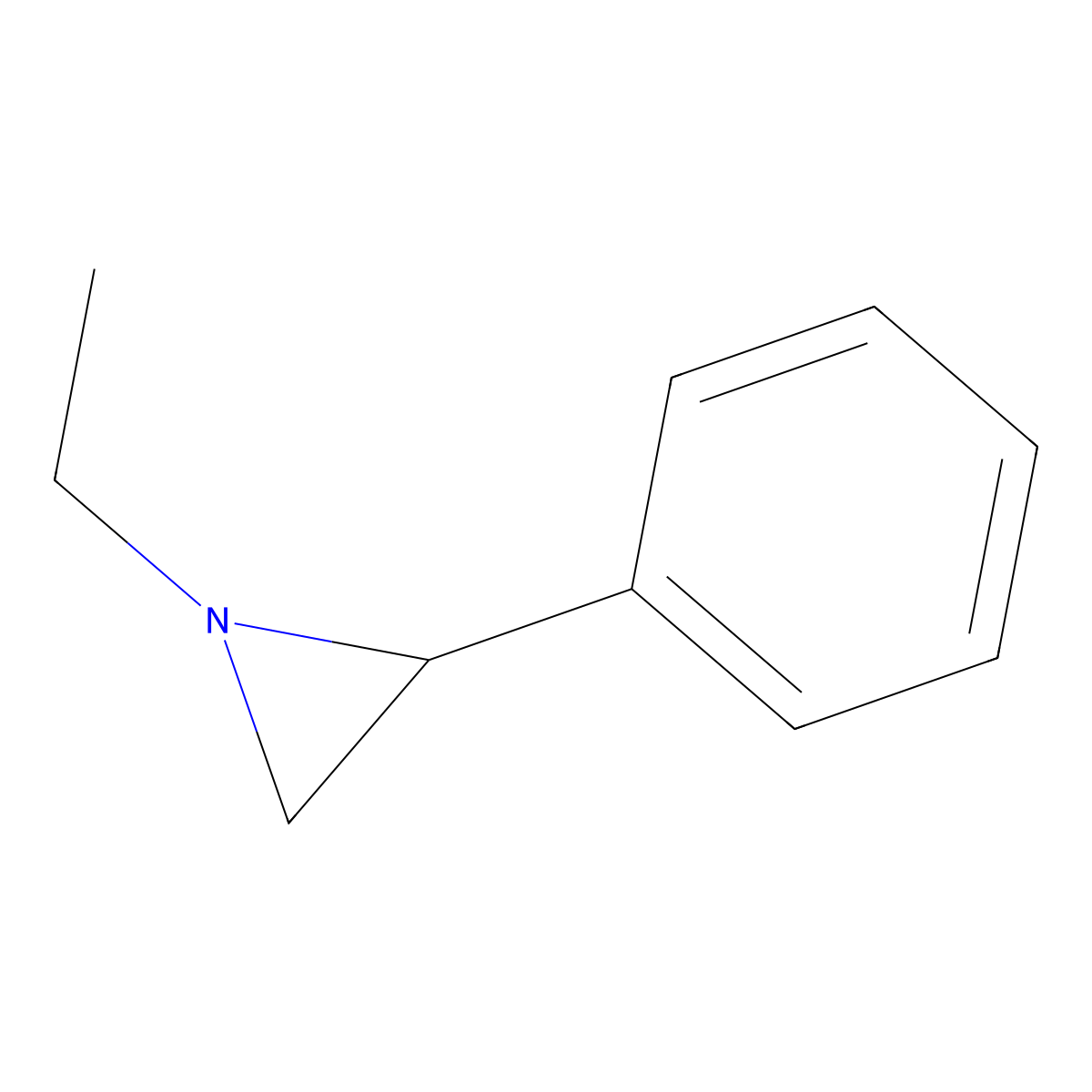 1-Ethyl-2-phenylaziridine molecular structure, CAS 4164-24-3