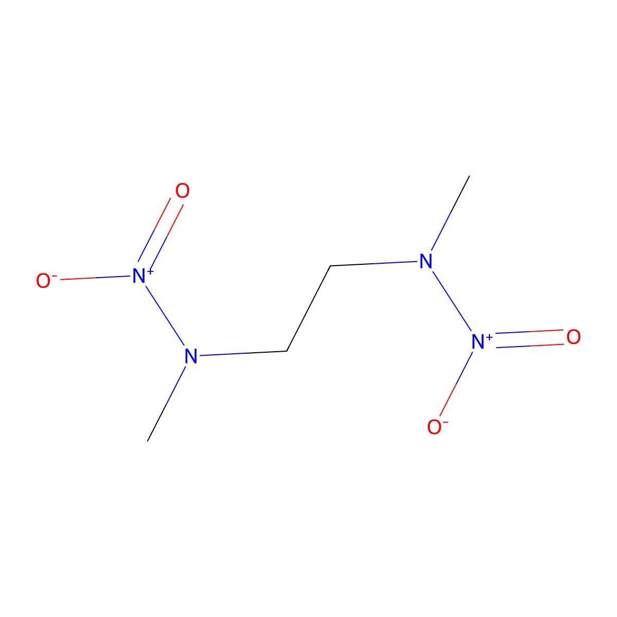 N1,N2-Dimethyl-N1,N2-dinitro-1,2-ethanediamine molecular structure, CAS 4164-34-5