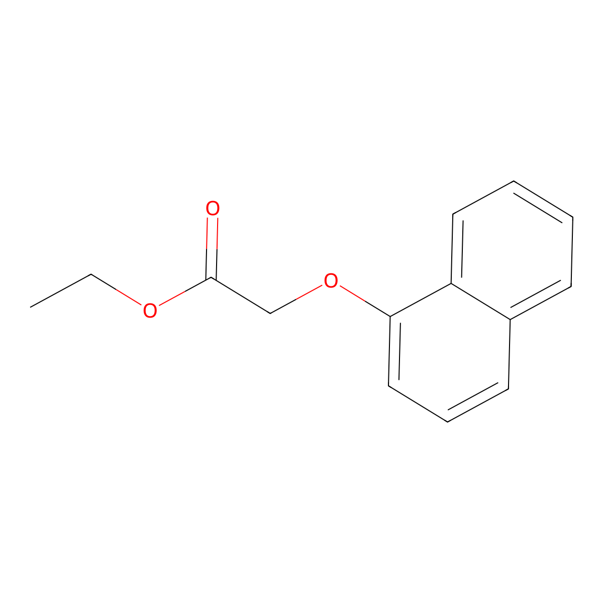 Ethyl 2-(naphthalen-1-yloxy)acetate molecular structure, CAS 41643-81-6