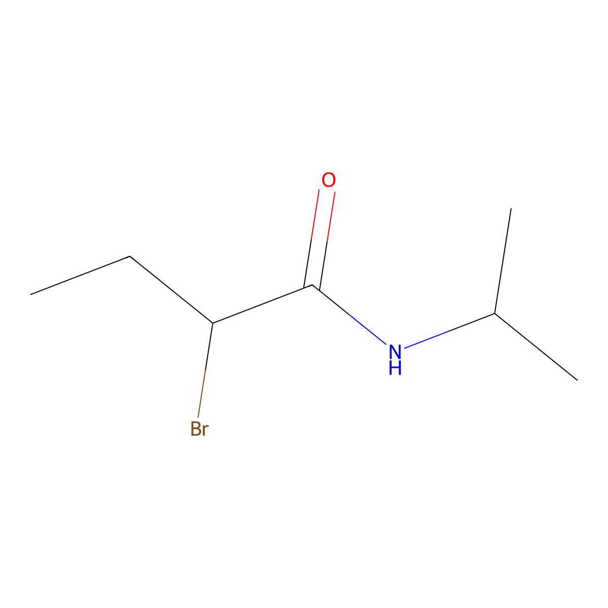 2-bromo-N-isopropylbutanamide molecular structure, CAS 41643-82-7