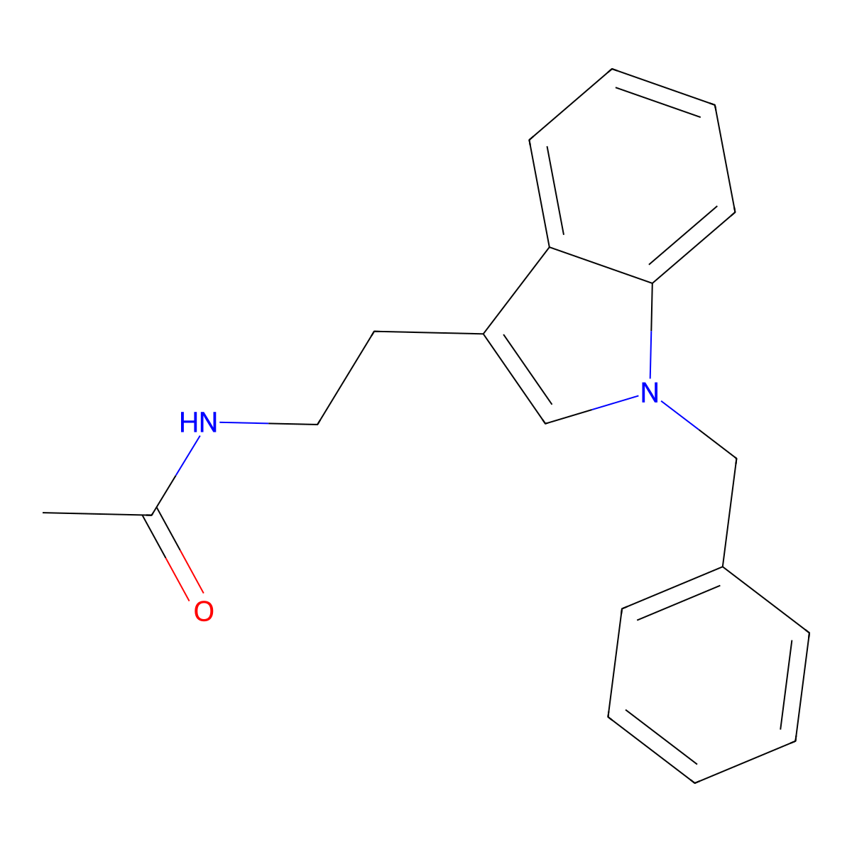 N-[2-(1-Benzyl-1H-indol-3-yl)ethyl]acetamide molecular structure, CAS 41645-07-2