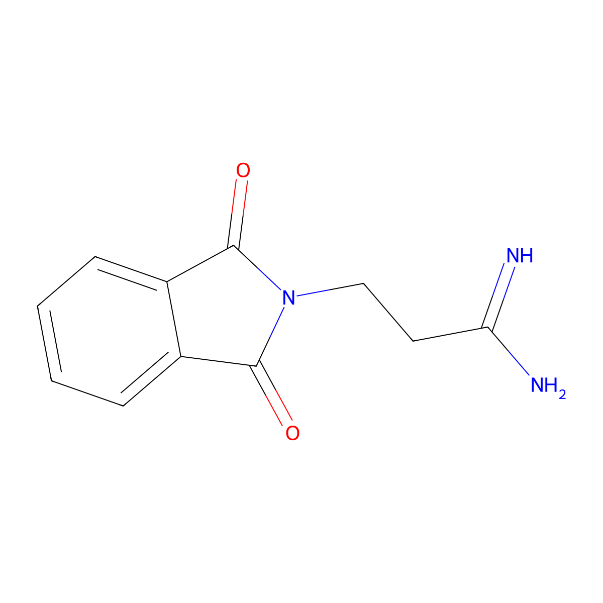 3-(1,3-Dioxoisoindolin-2-yl)propanimidamide molecular structure, CAS 41648-83-3